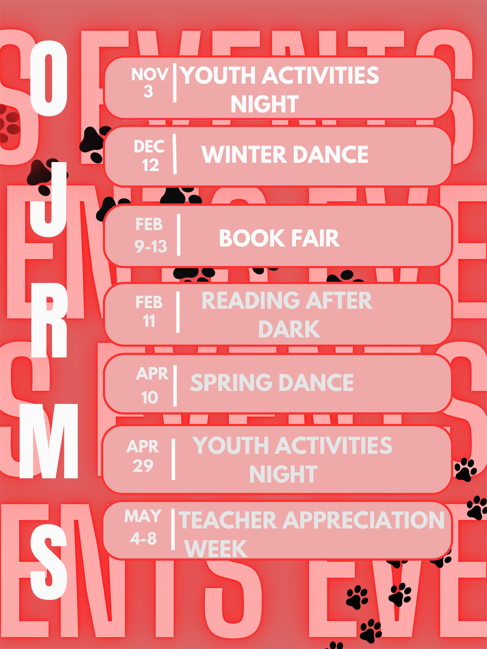 2025/2026 Calendar of Events